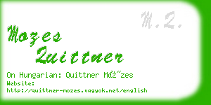 mozes quittner business card